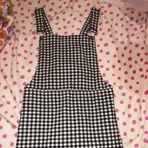 gingham overalls